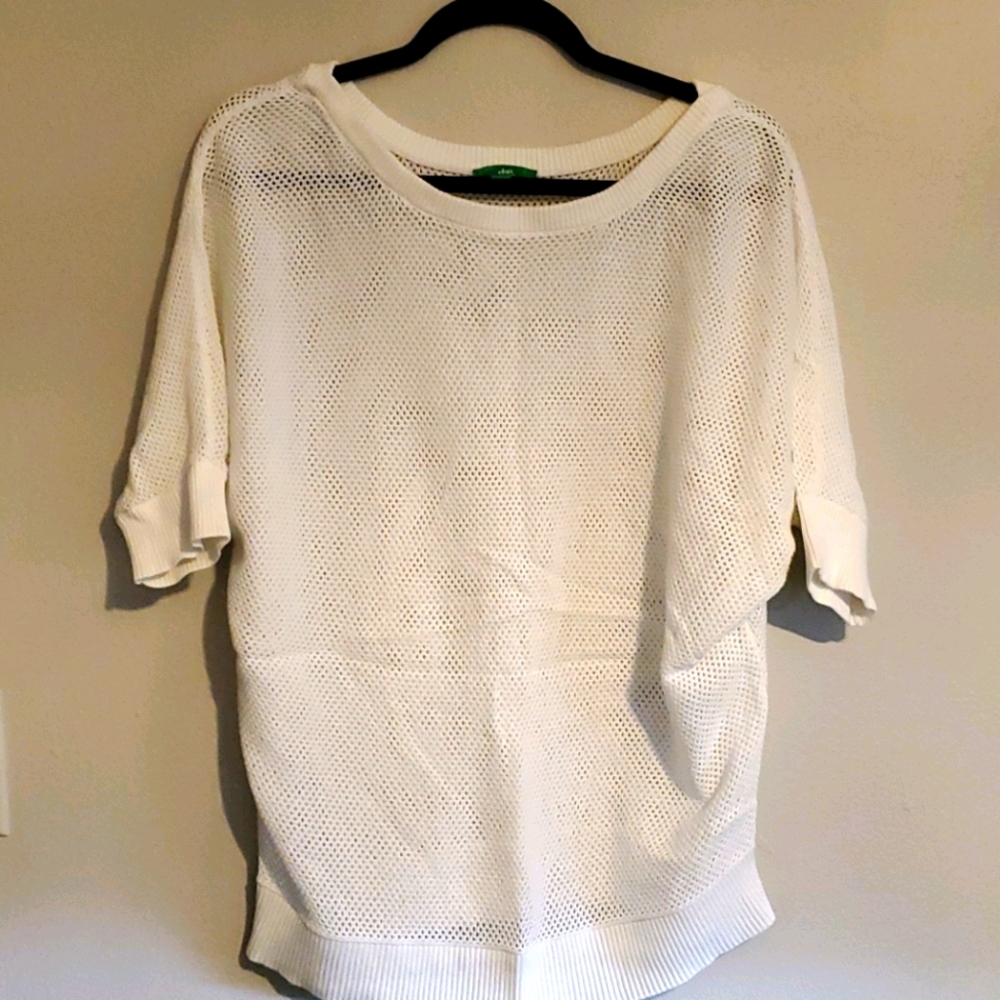 Women's cotton mesh blouse